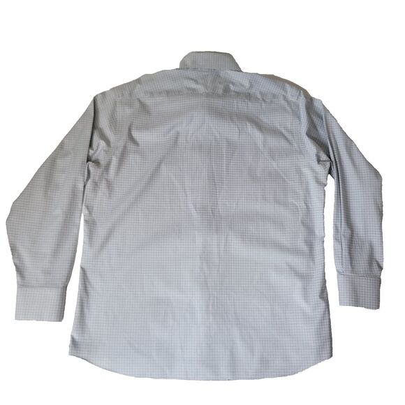 Proper Cloth Non-Iron Check Dress Shirt Men’s XL Blue White Button Down - Picture 2 of 9